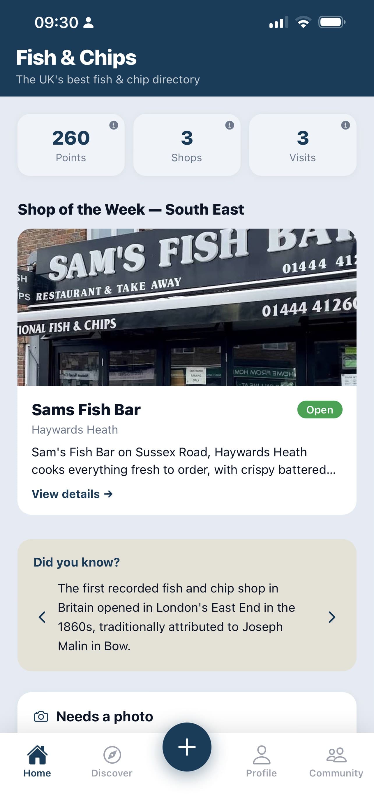 Home: Each region gets its own Shop of the Week, chosen automatically.